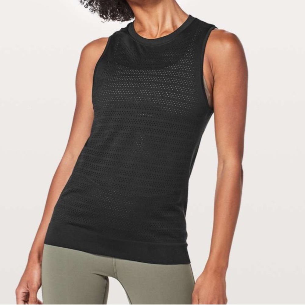 Lululemon Breeze By Muscle Tank II Black Sleeveless size 8. No tags.